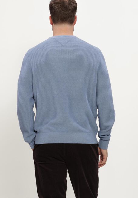 Blaue TOMMY HILFIGER Pullover PIMA CTN CASH STRUCTURE CREWNECK - large