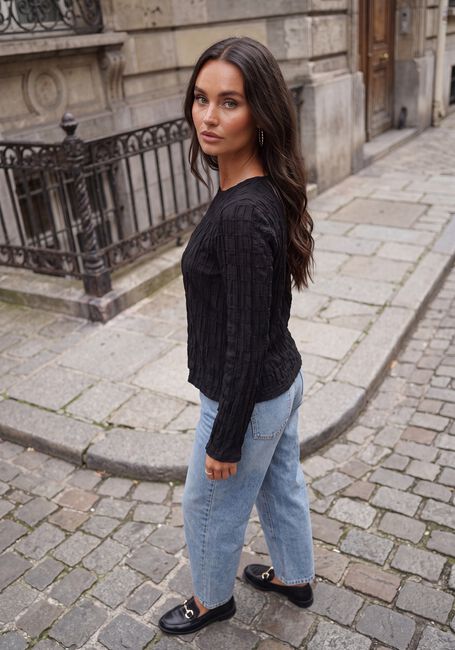 Schwarze OBJECT Top OBJEVIE L/S RE TOP NOOS - large