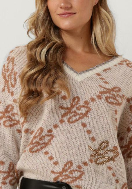 Beige LIU JO Pullover MAGLIA CHIUSA M/L BRAND LOVERS - large