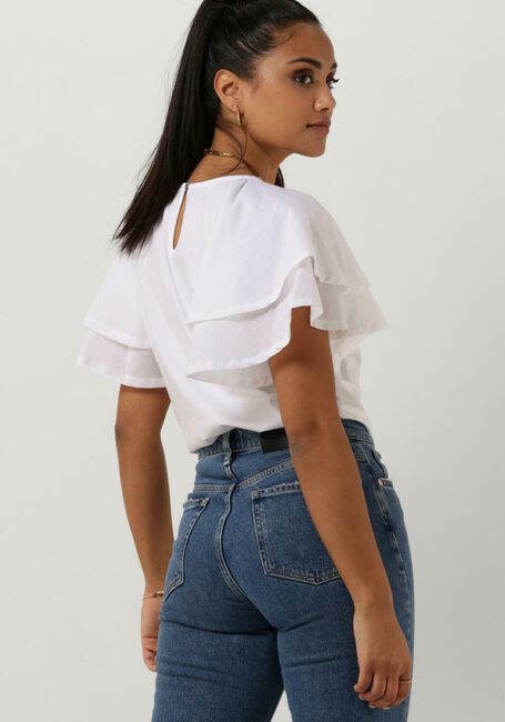Weiße SUMMUM Top TOP BUTTERFLY SLEEVES COTTON SINGLE JERSEY - large