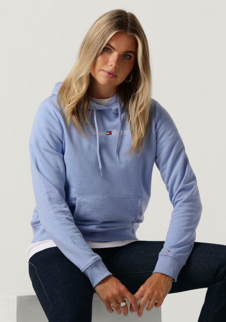Hellblau TOMMY JEANS Sweatshirt REG SERIF LINEAR HOODIE - large