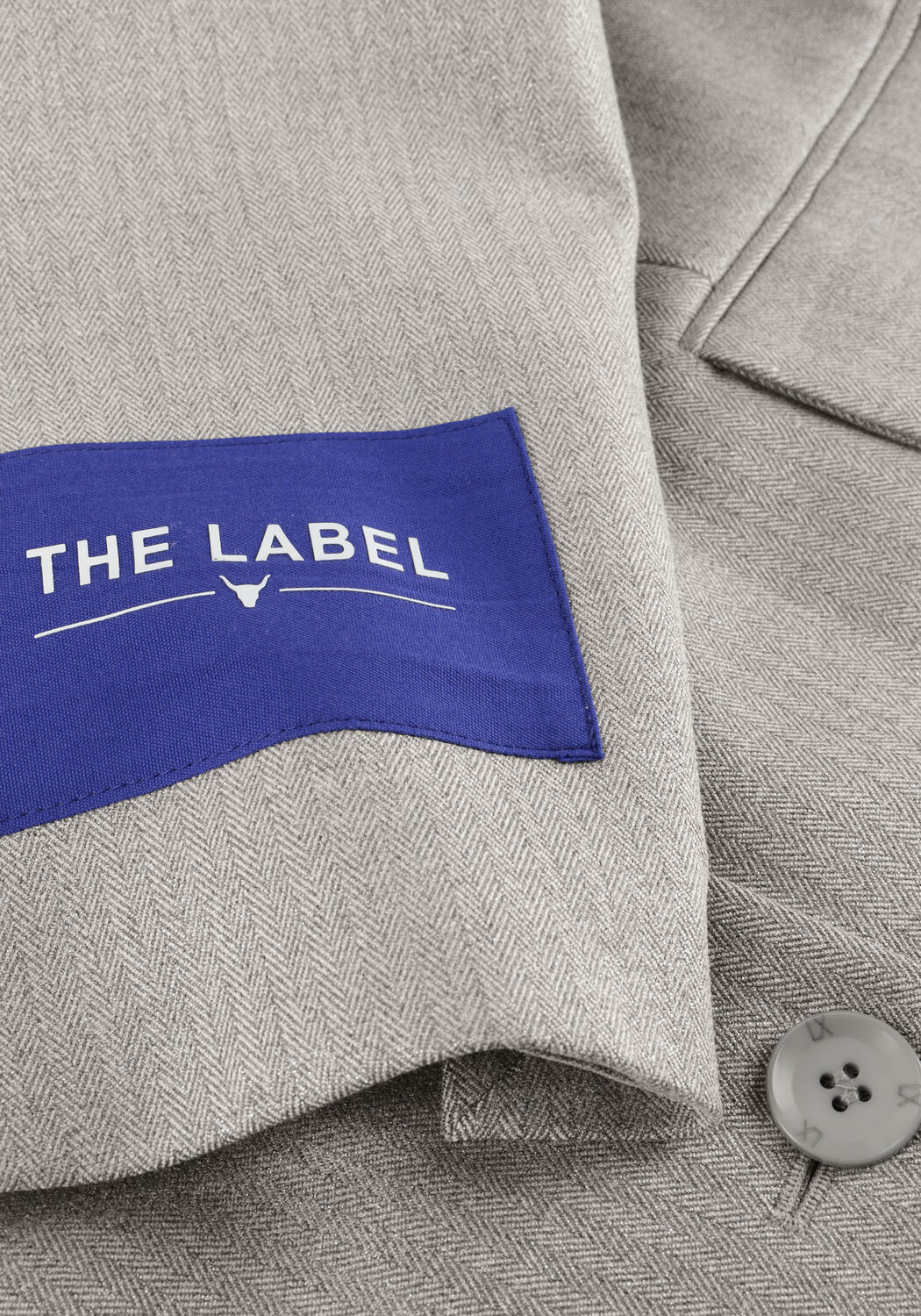 Graue ALIX THE LABEL Blazer LADIES WOVEN COATED HERRINGBONE BLAZER - large