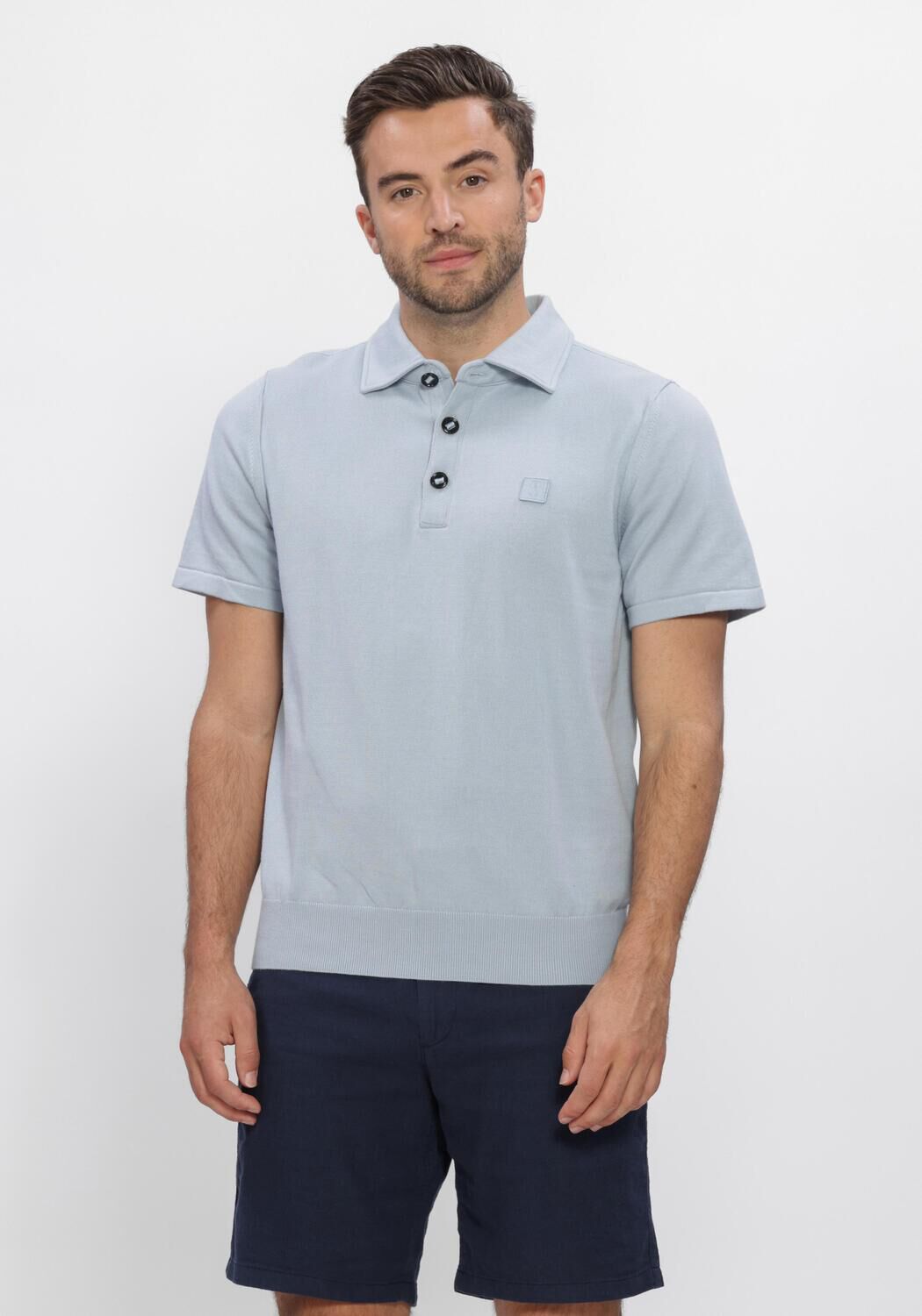 Blaue BUTCHER OF BLUE Polo-Shirt CLIFDEN CO POLO SS - large