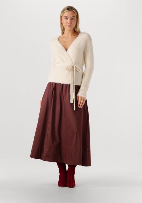 Bordeaux NEO NOIR Midirock YARA LONG POPLIN SKIRT - large