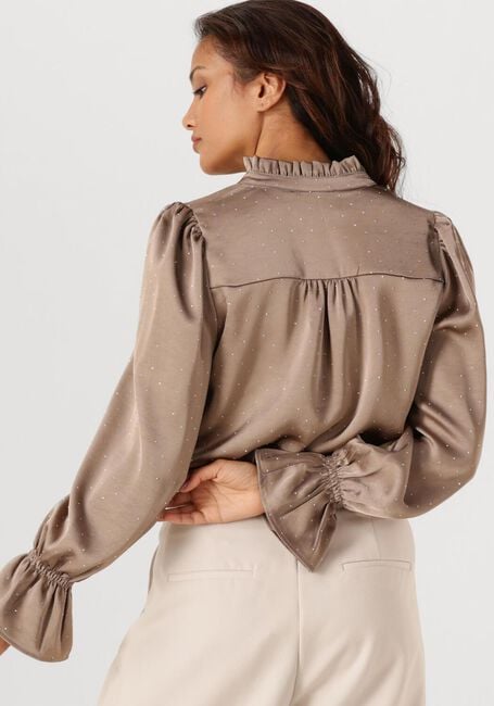 Taupe NEO NOIR Blusen AMARA HEAVY SATIN BEDAZ BLOUSE - large