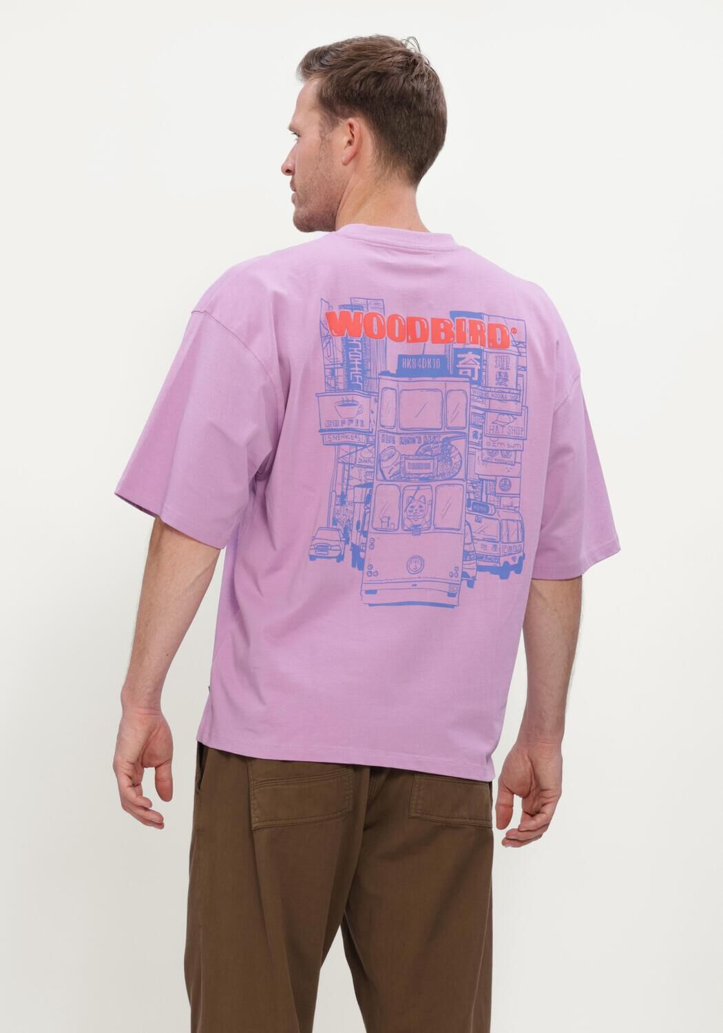 Lila WOODBIRD T-shirt WBBEAM TRAM TEE - large