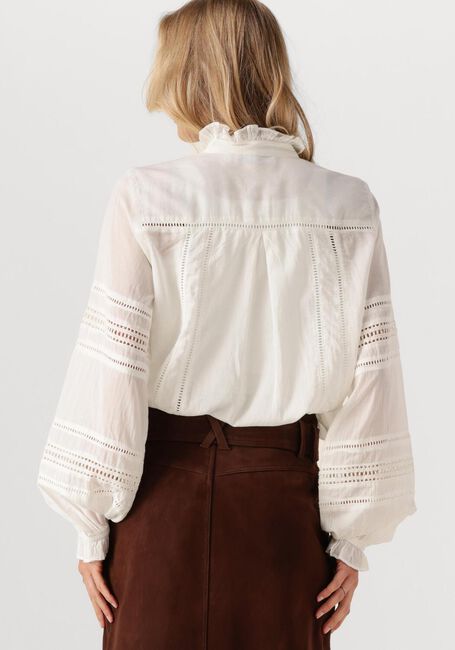 Weiße ROUGE EDIT Top ROUALBA LS CHINA COLLAR SHIRT - large