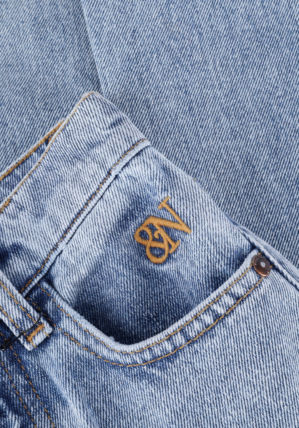 hellblau nik nik straight leg jeans fiori jeans