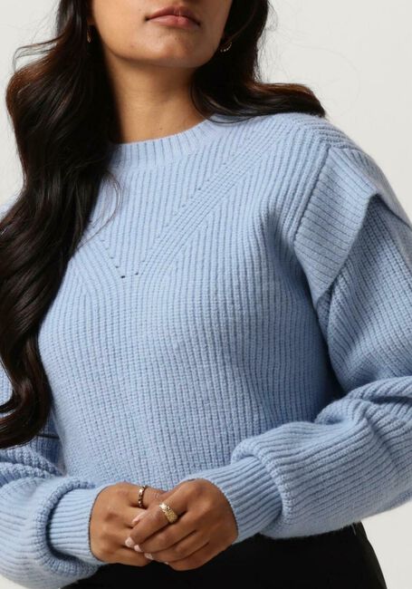 Hellblau COLOURFUL REBEL Pullover TOBY SLEEVE DETAIL KNIT - large
