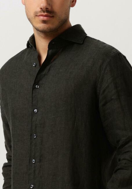 Dunkelgrün PROFUOMO Casual-Oberhemd SHIRT X-CUTAWAY SC LINNEN - large