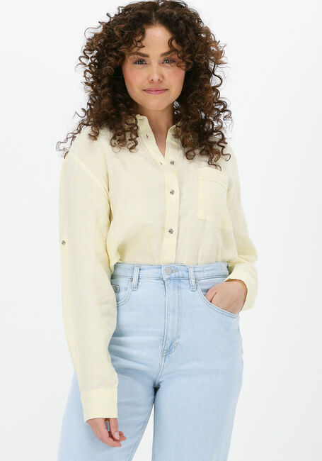 Gelbe TOMMY HILFIGER Blusen LINEN N RELAXED LONG SHIRT - large