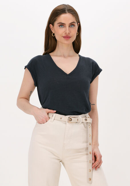 Schwarze BY-BAR T-shirt MILA LINEN TOP - large
