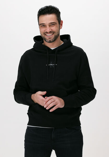 Schwarze CALVIN KLEIN Sweatshirt MONOGRAM LOGO HOODIE - large