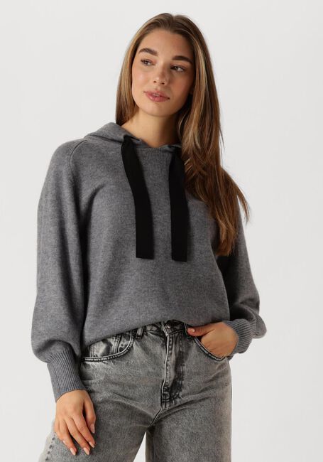 Graue CO'COUTURE Pullover ROW HOODIE KNIT - large