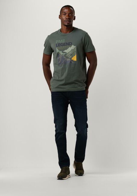 Grüne PME LEGEND T-shirt SHORT SLEEVE R-NECK SINGLE JERSEY - large