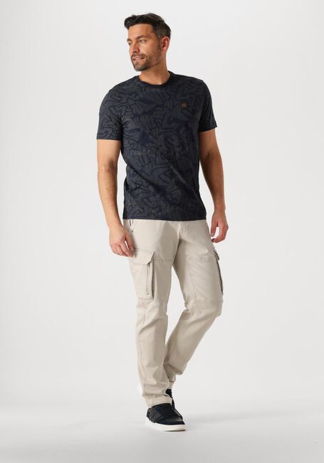 Blaue PME LEGEND T-shirt SHORT SLEEVE R-NECK SLUB JERSEY AOP - large