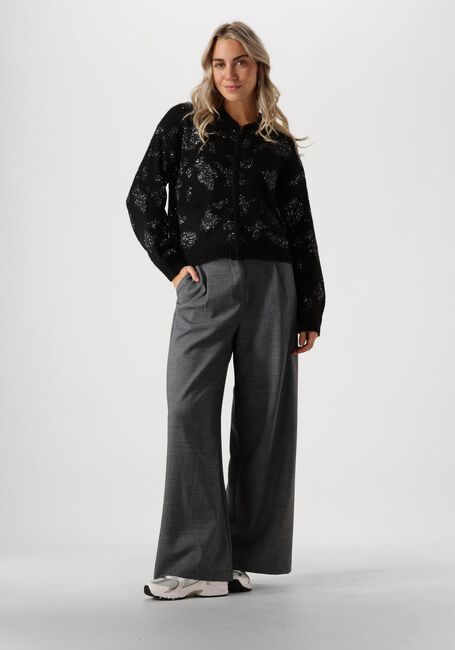 Schwarze OBJECT Strickjacke OBJALORA KNIT RE L/S CARDIGAN - large