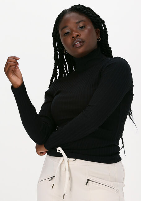 Schwarze BY-BAR Pullover BASIC ROLLNECK RIB - large