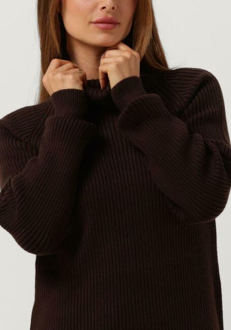 Braune MINUS Minikleid AVA KNIT TURTLENECK DRESS - large