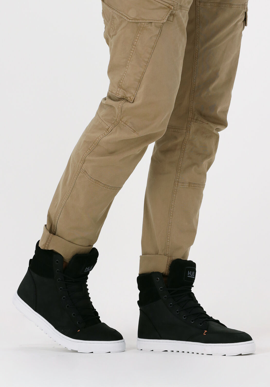 Schwarze HUB Schn&uuml;rboots DUBLIN - large