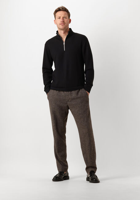 Schwarze SELECTED MEN Sweatshirt SLHEMANUEL SOFT ZIP HIGH NECK SWEAT NOOS - large