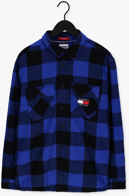 Blaue TOMMY JEANS Overshirt TJM SHERPA FLANNEL OVERSHIRT - large