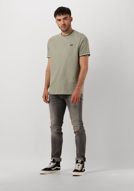 Grüne FRED PERRY T-shirt TWIN TIPPED T-SHIRT - large