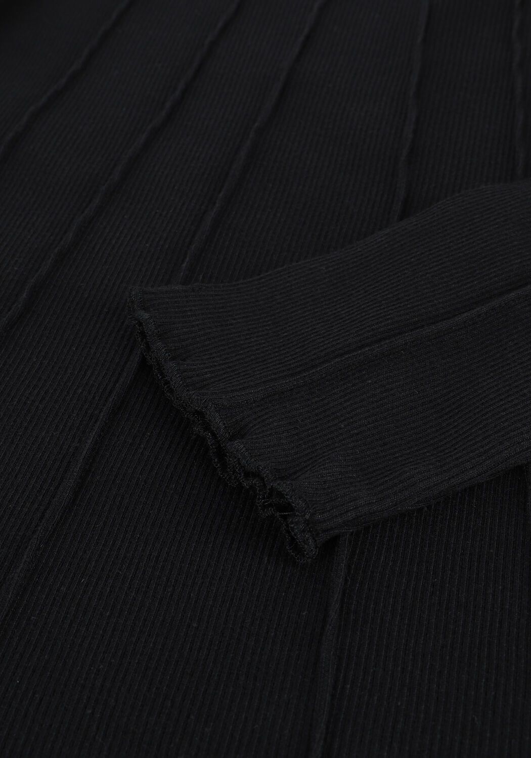 Schwarze NA-KD Top STRUCTURED LONG SLEEVE TOP - large