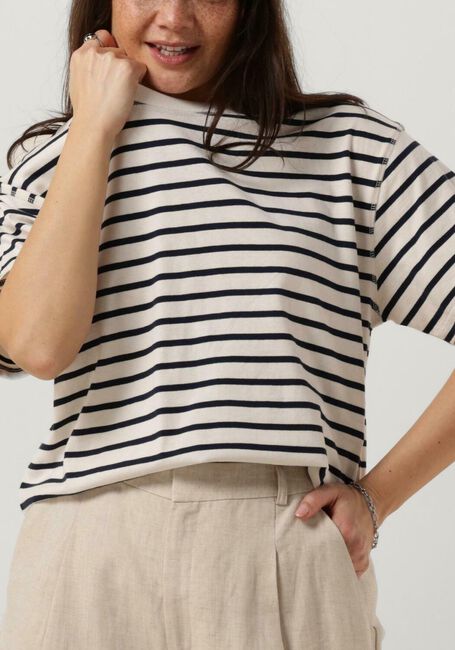 Blaue ENVII T-shirt ENKULLA SS STRIPE 5310 - large