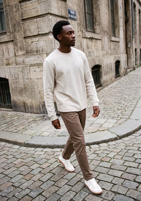 Creme BOSS ORANGE Pullover WE_TEMPEST - large