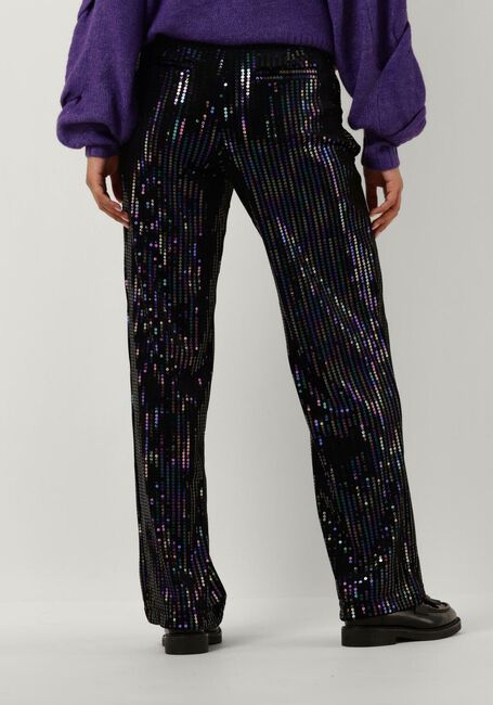 Schwarze Y.A.S. Hose YASELIVA SEQUIN HW STRAIGHT PANT - large