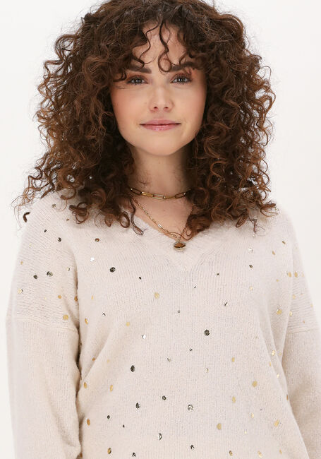 Nicht-gerade weiss SUMMUM Pullover GOLDEN DOT PRINT SWEATER COSY  - large