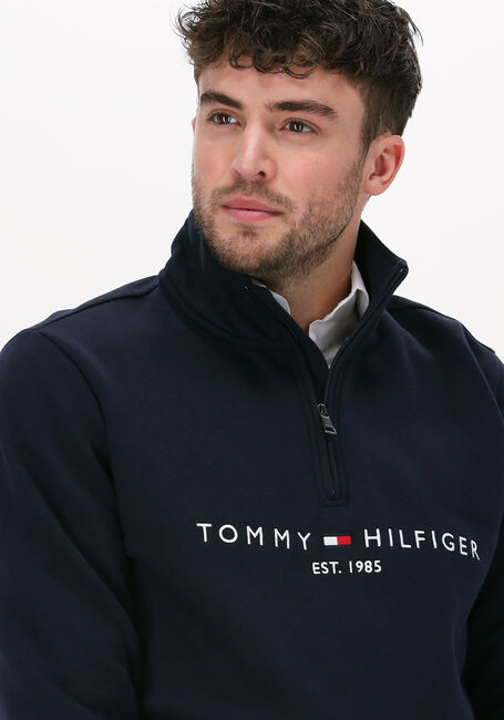 Dunkelblau TOMMY HILFIGER Sweatshirt TOMMY LOGO MOCKNECK - large