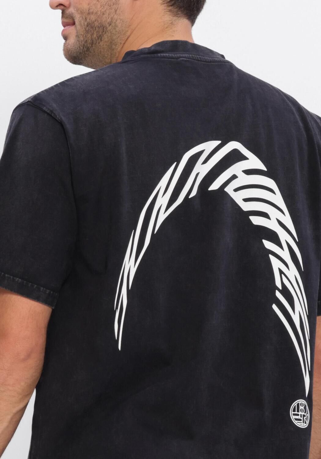 Schwarze WOODBIRD T-shirt WBBAINE WARP ACID TEE - large