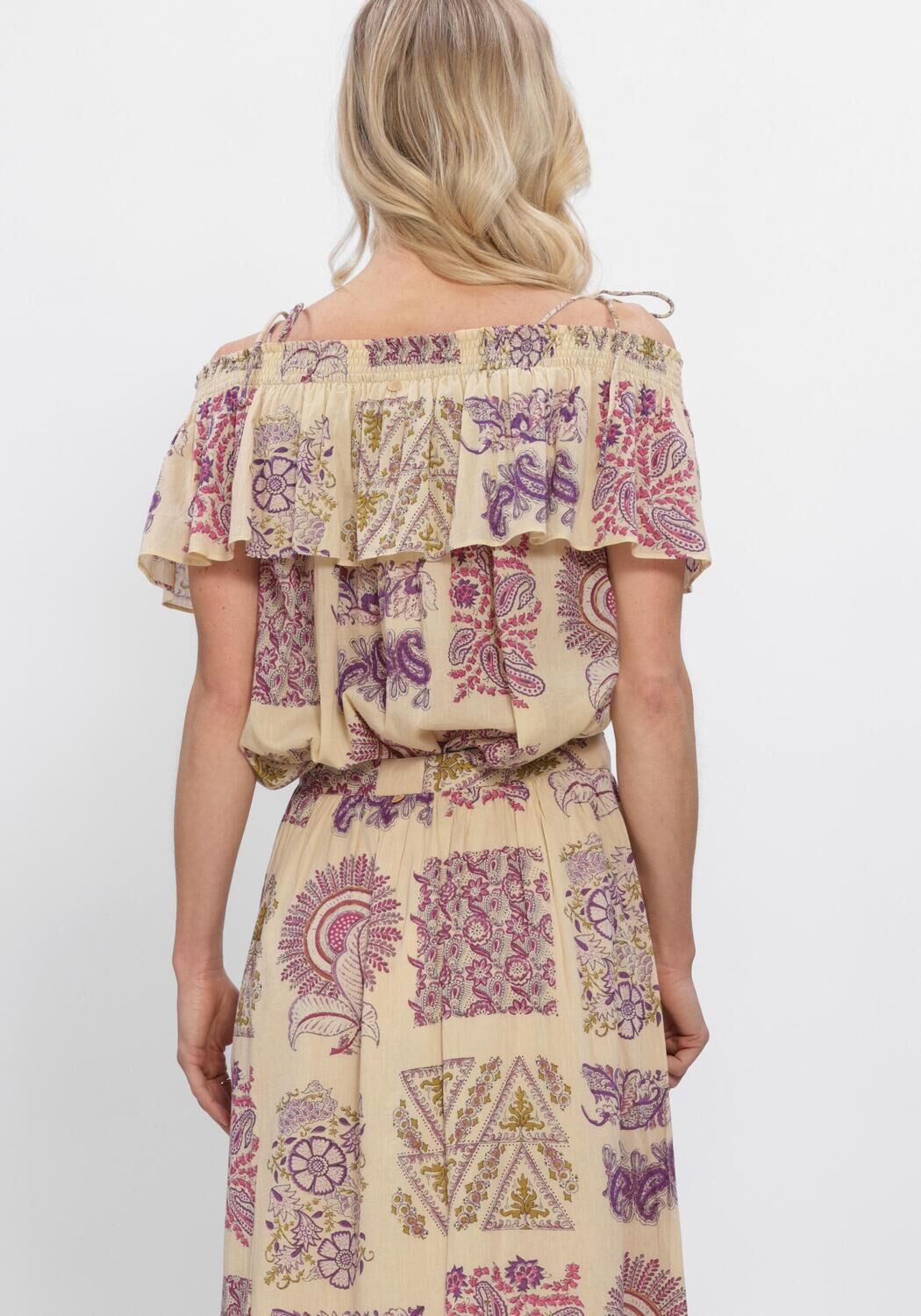 Gelbe ANTIK BATIK Top JANE TOP - large