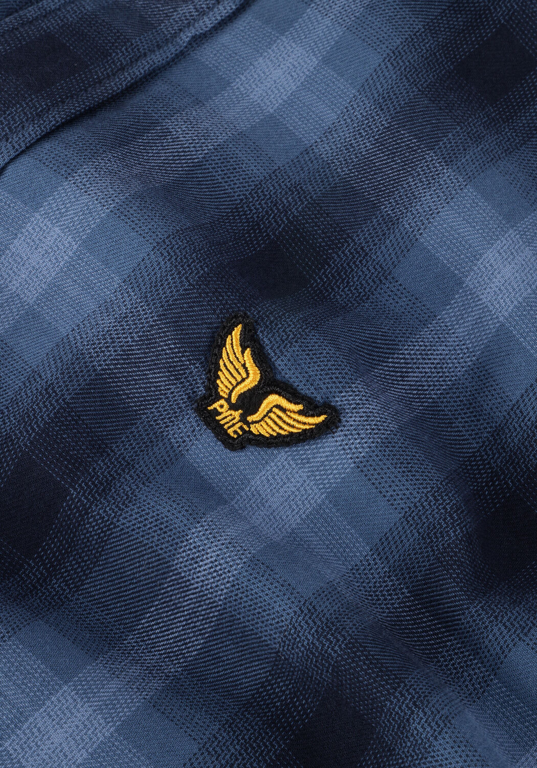 Blaue PME LEGEND Casual-Oberhemd LONG SLEEVE SHIRT CTN YARN DYED TWILL CHECK - large