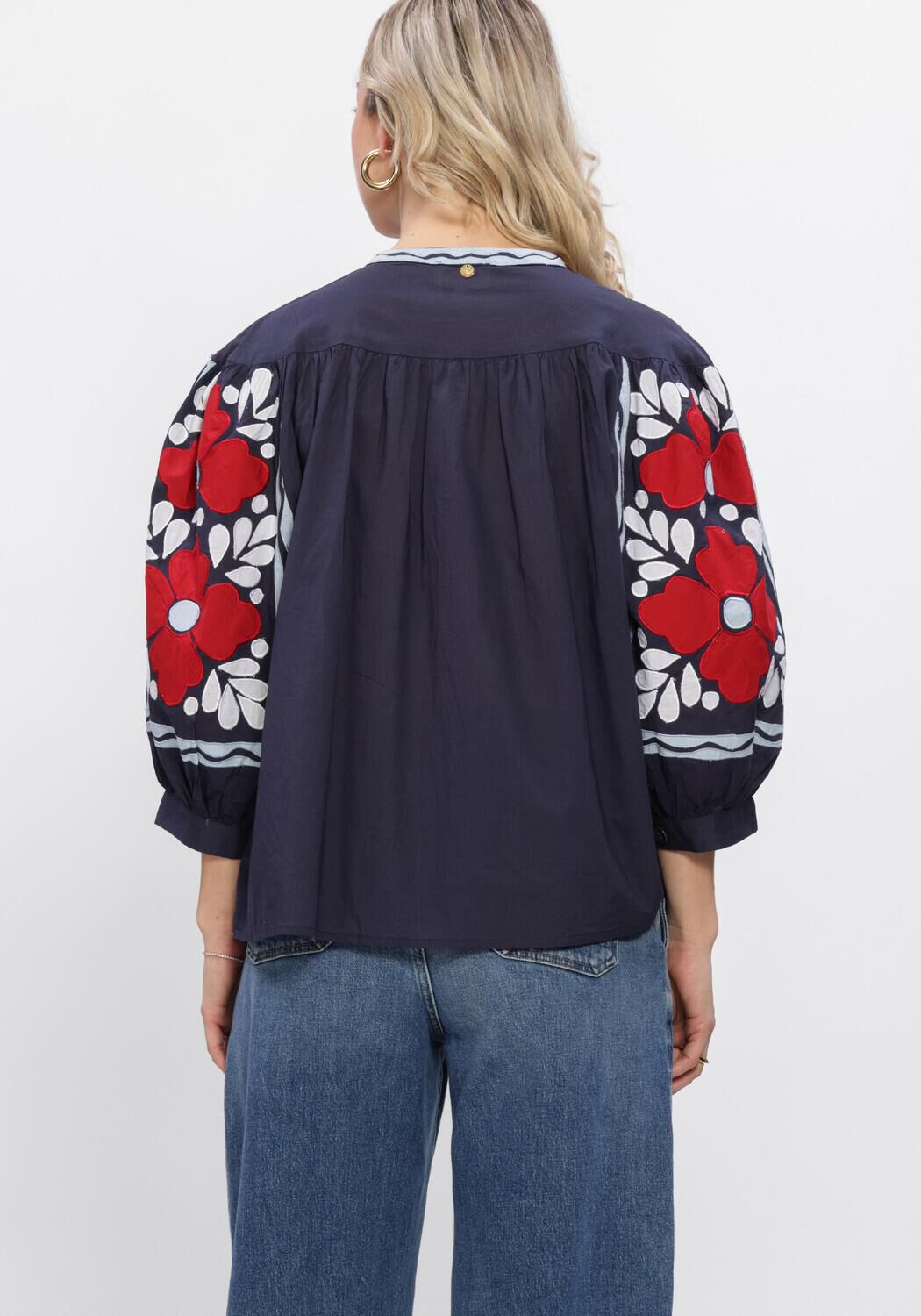 Dunkelblau ANTIK BATIK Blusen OXO BLOUSE - large