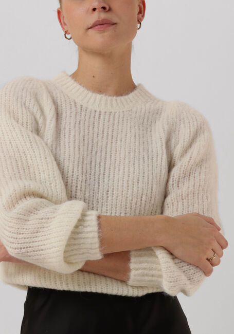 Ecru NEO NOIR Pullover MARTINA FLUFFY KNIT BLOUSE - large