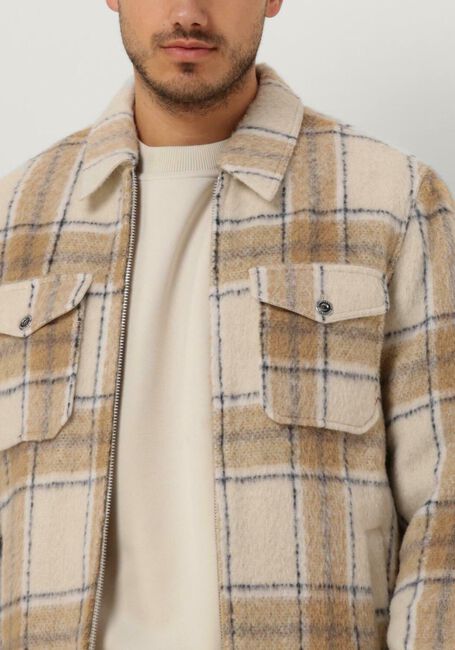 Nicht-gerade weiss SCOTCH & SODA Overshirt WOOL-BLEND ZIP-THRU CHECK OVERSHIRT - large