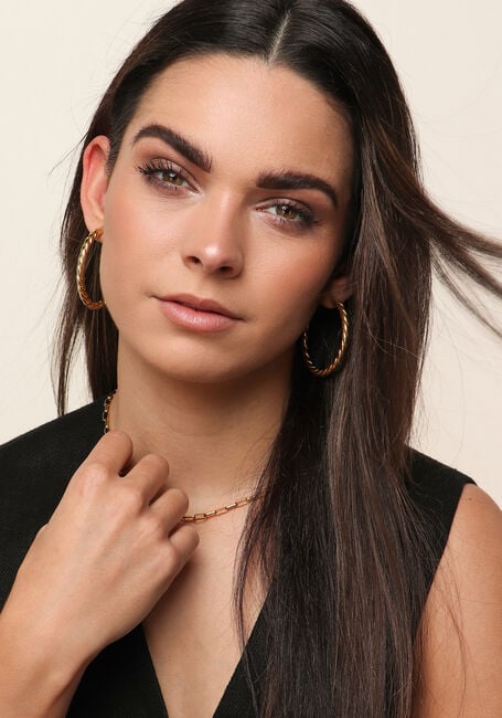 Goldfarbig NOTRE-V Ohrringe X FLORINE - BAILAR HOOPS - large
