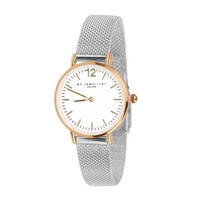 Silberne MY JEWELLERY Uhr SMALL BICOLOR WATCH - large