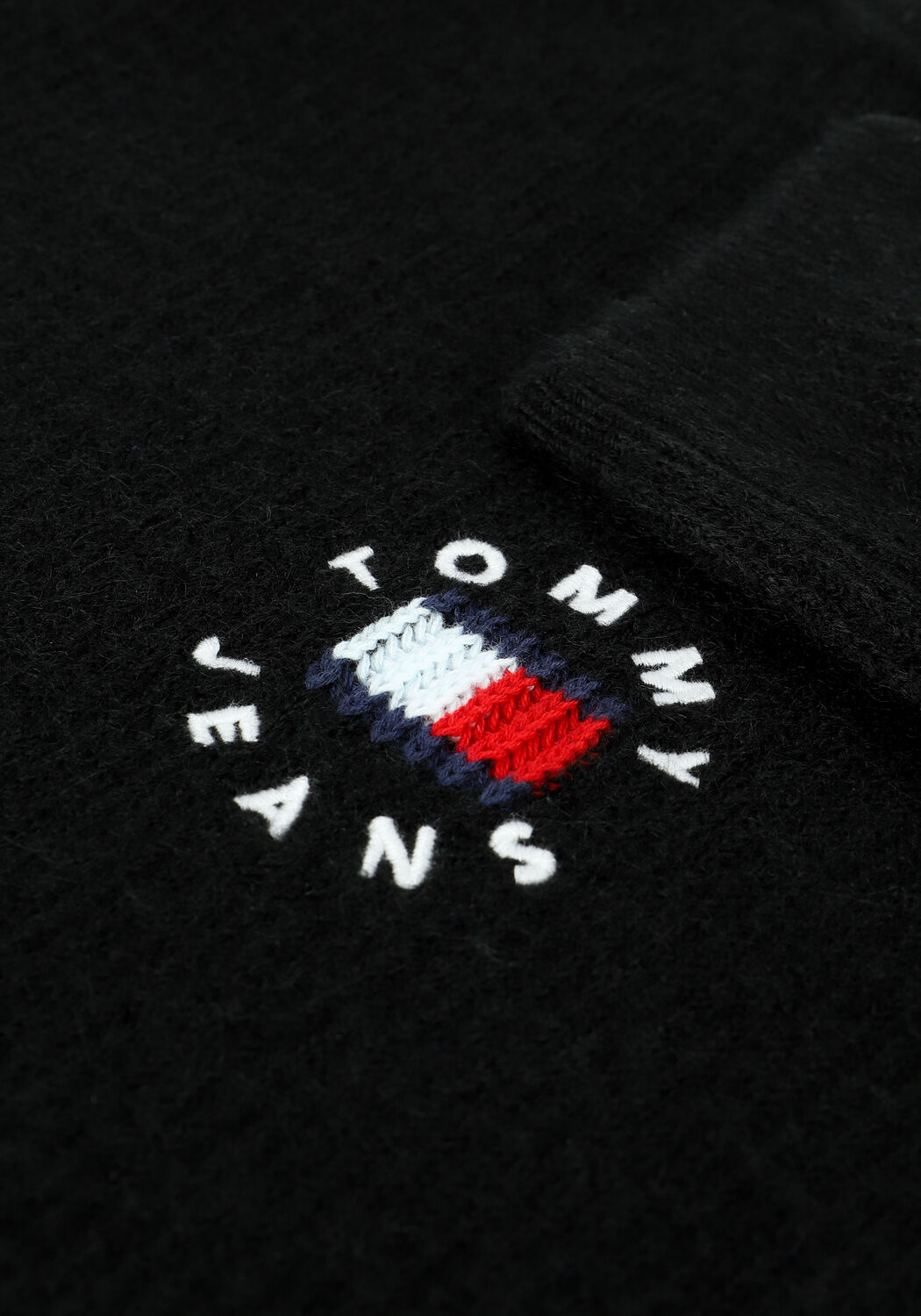 Schwarze TOMMY JEANS Rollkragenpullover TJW TINY TOMMY 2 RIB TURTLENEC - large