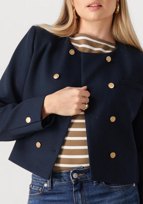 Dunkelblau TOMMY HILFIGER Jack PREPPY TEXTURE LADY JACKET - large