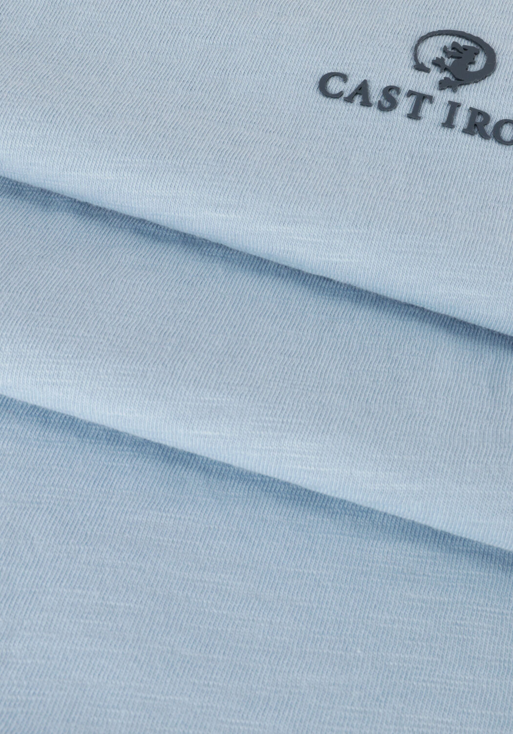 Hellblau CAST IRON T-shirt SHORT SLEEVE R-NECK COTTON SLUB - large