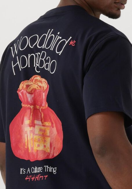 Dunkelblau WOODBIRD T-shirt WBBAINE HONGBAO TEE - large