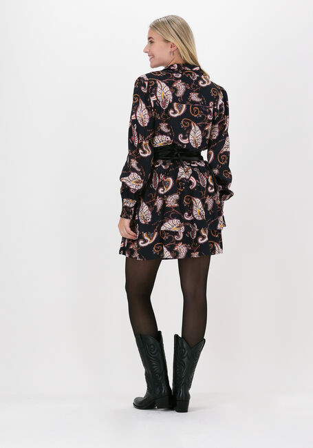 Schwarze COLOURFUL REBEL Minikleid HARLEY PAISLEY MINI SMOCKED SH - large