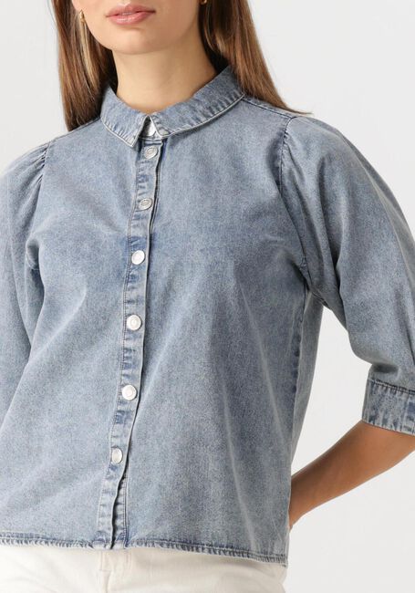 Blaue LOLLYS LAUNDRY Blusen BONOLL SHIRT SS - large