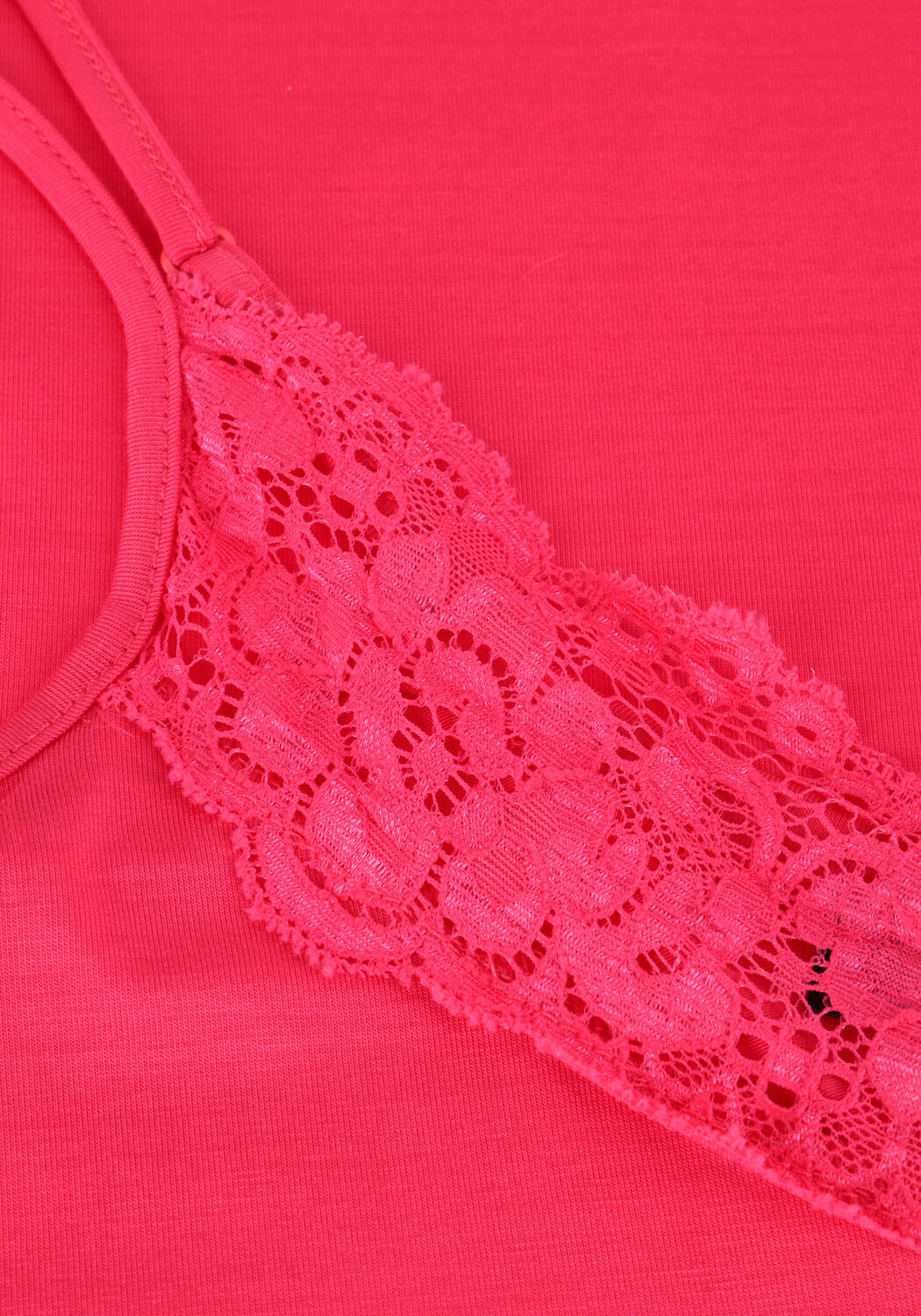 Fuchsie JANSEN AMSTERDAM Top ALORA HEMDJE TC 103 SPAGHETTI WITH LACE - large