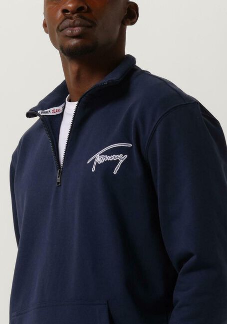 Dunkelblau TOMMY JEANS Pullover TJM REG SIGNATURE HALF ZIP - large