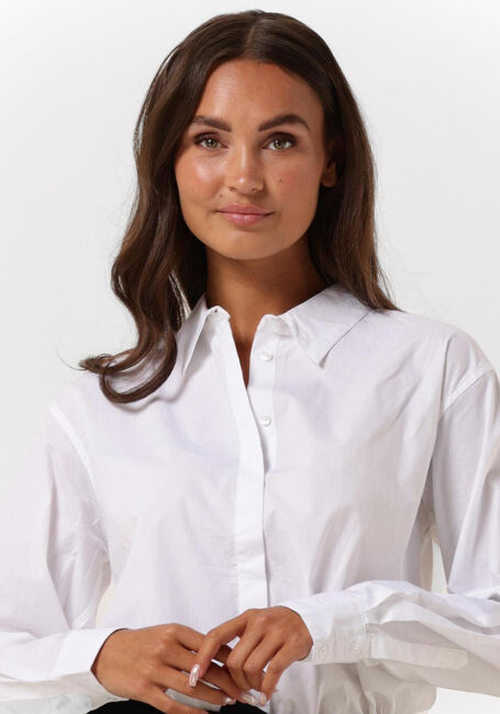 Weiße MSCH COPENHAGEN Bluse OLISA HADDIS LS SHIRT - large
